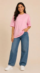 Polos Oversize Color Entero Premium Dama