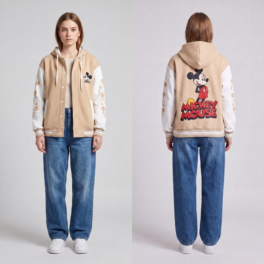 VARSITY JACKET MIC BEIGE