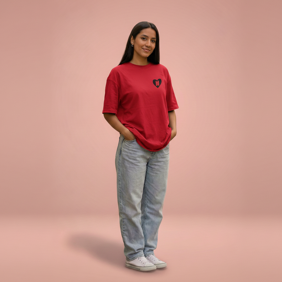 Polos Oversize BTS Corazón
